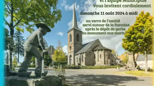 Le Maire Laurent Bernard et l'Equipe Municipale vous invitent cordialement dimanche 11 Août 2024 à midi